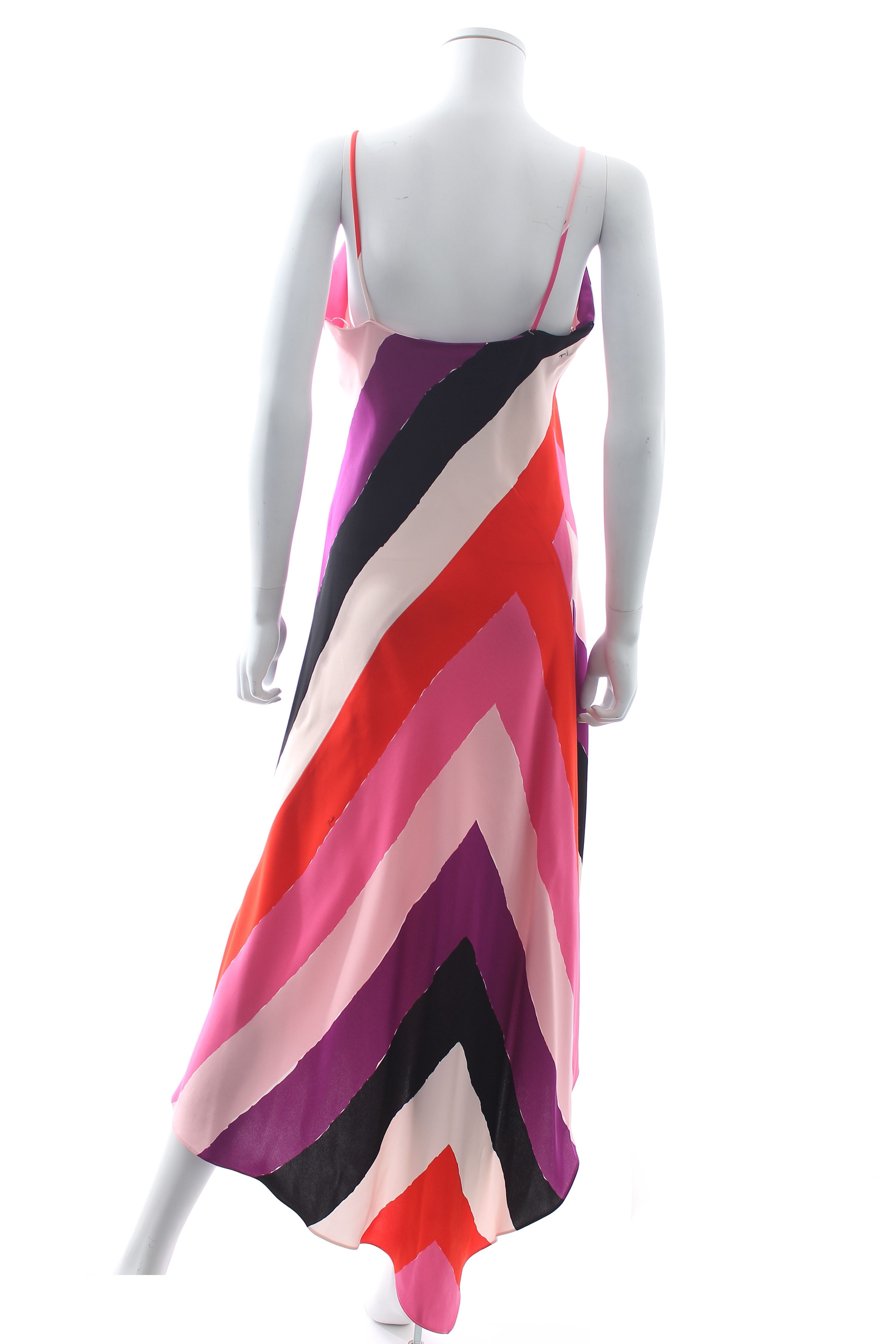 Preowned Emilio Pucci Multicoloured Striped Maxi Dress Size M Multi viscose