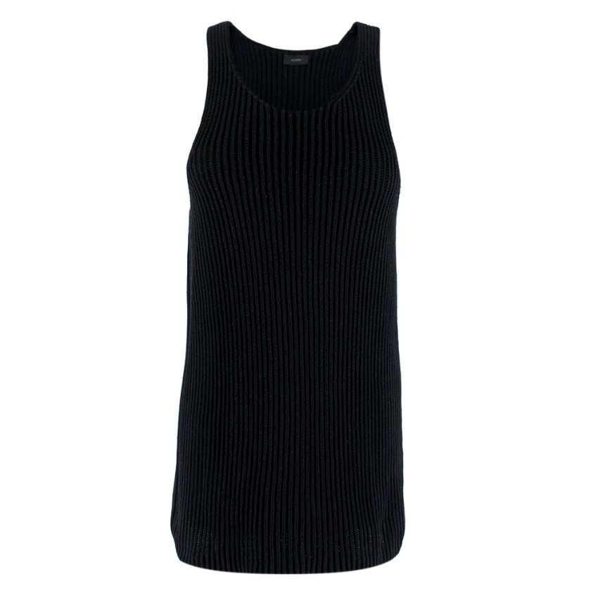 Preowned Joseph Black Knit Tank Top Size S cotton