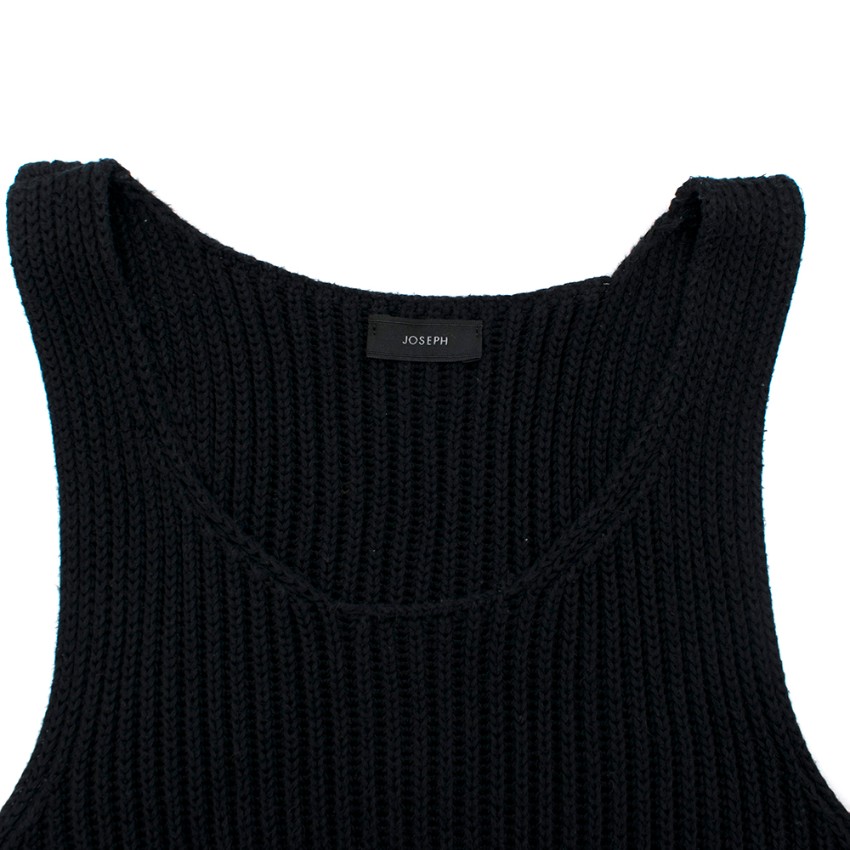 Preowned Joseph Black Knit Tank Top Size S cotton