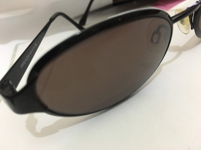 Preowned Anne Klein K1003 Sunglasses Black plastic