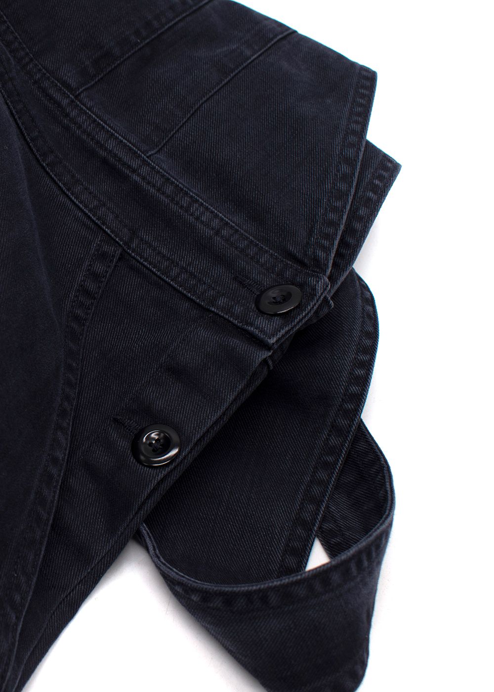 MHL Black Denim Canvas Dungarees Size XS cotton