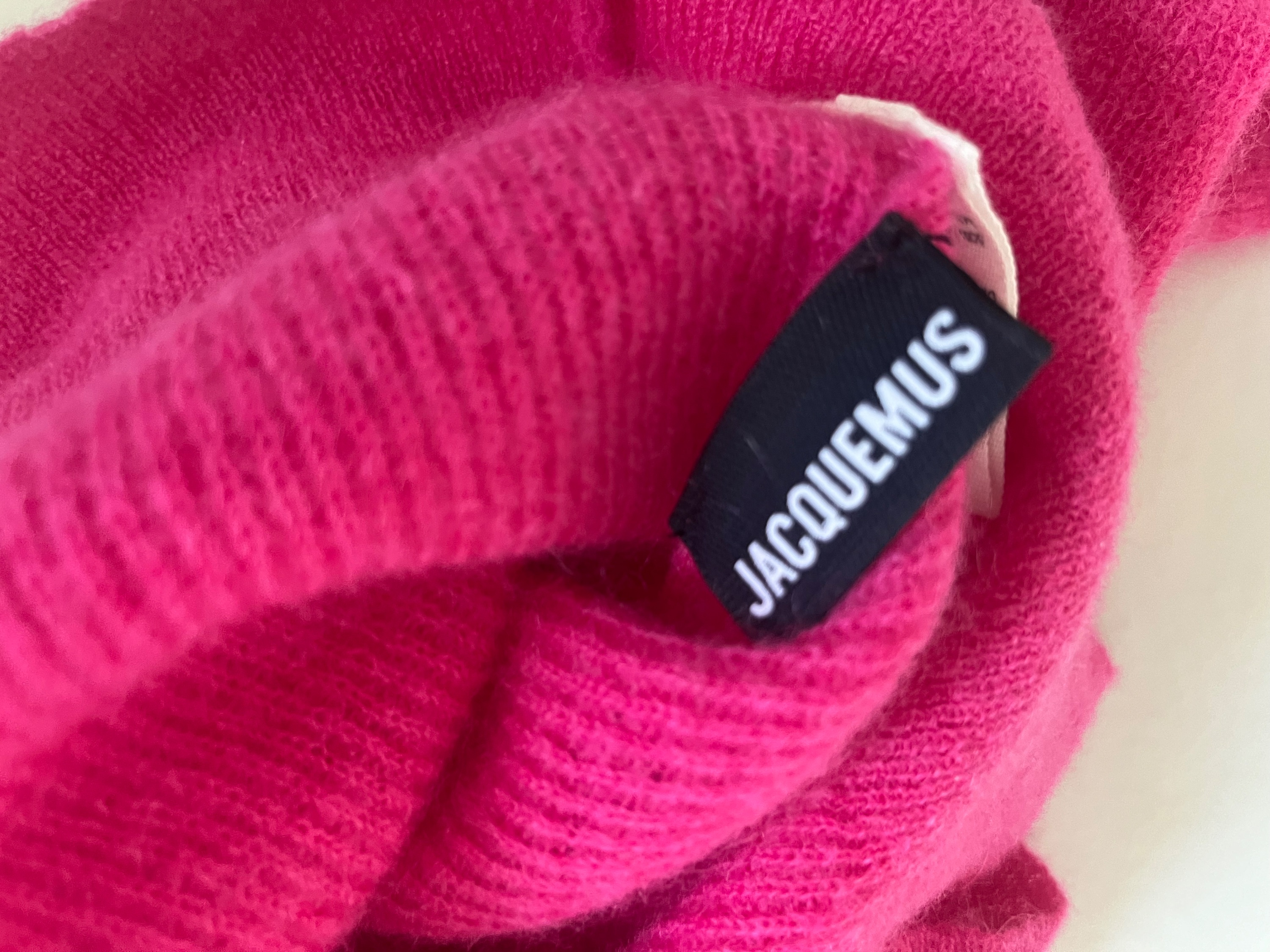 Jacquemus Alzou Cropped Mohair-blend Cardigan Size M Pink see label