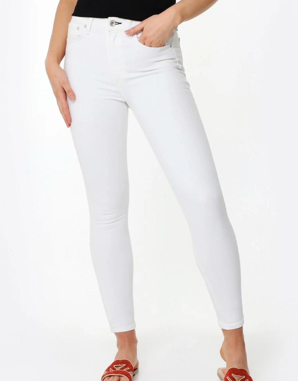 Rag  Bone White Skinny Jeans Size S cotton/lyocell/polyester