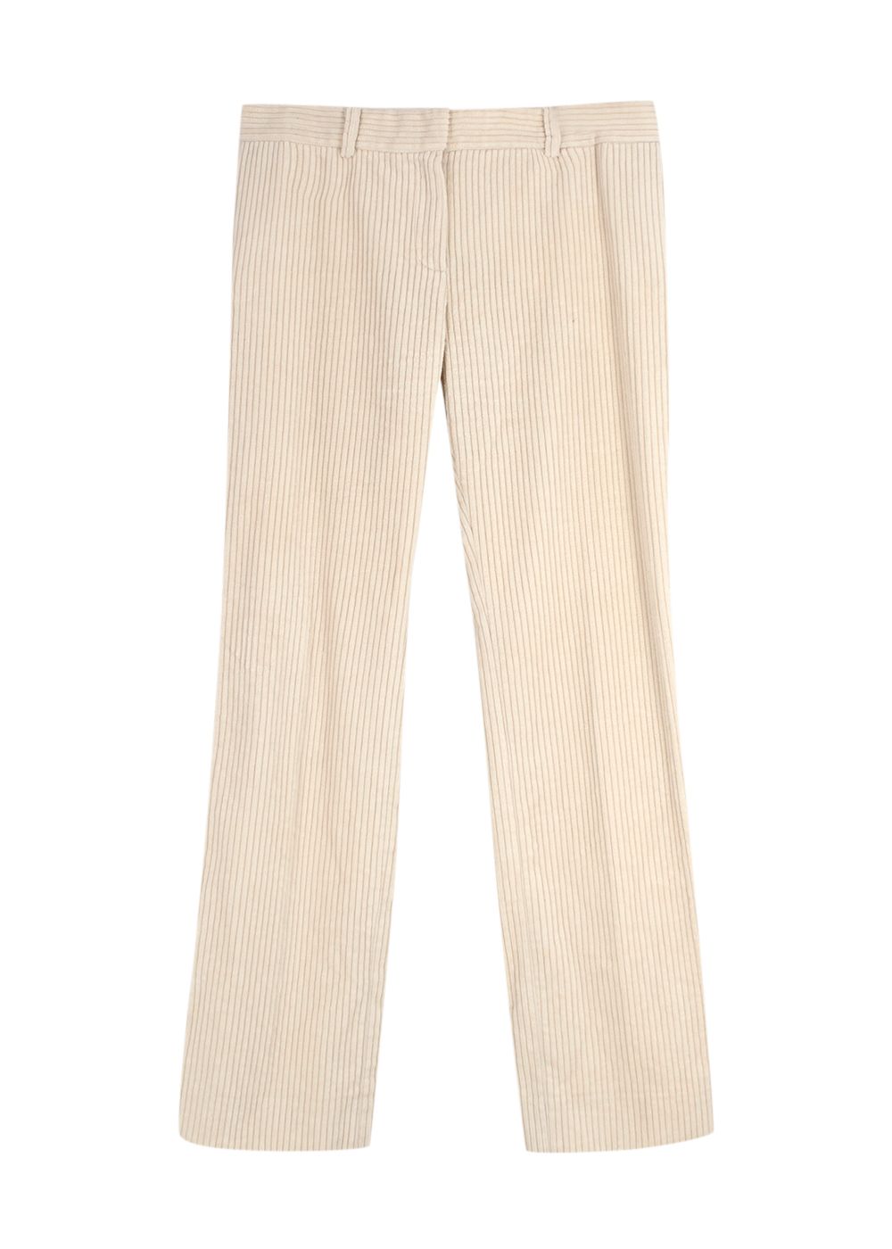 Bella Freud Corduroy Cream Trousers Size S cotton