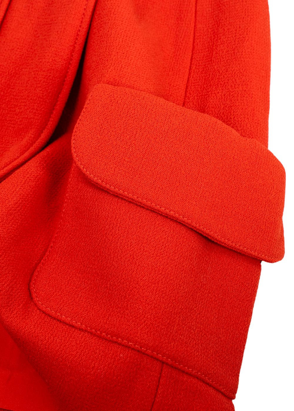 Dior Bright Orange Virgin Wool Mini Wrap Skirt Size XXS