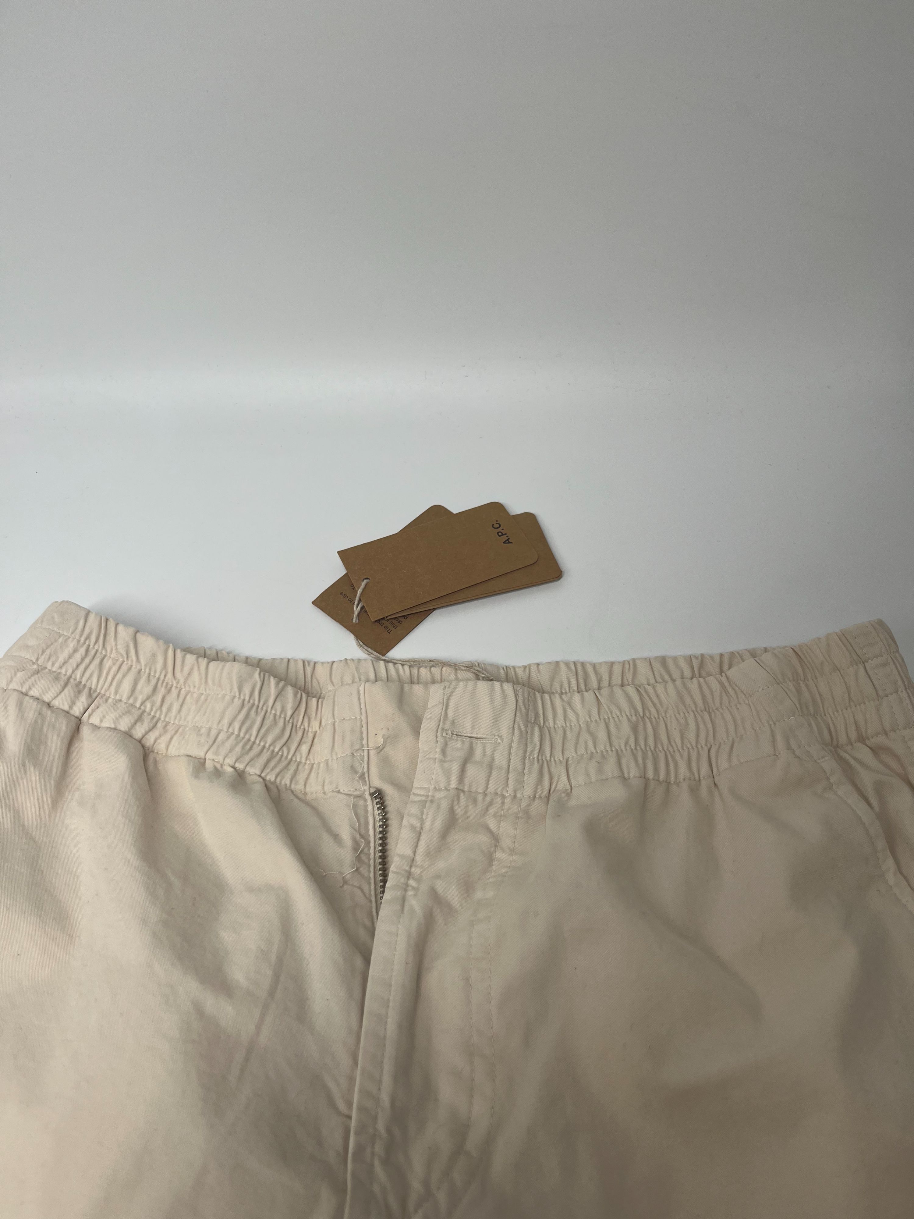 Men's Preowned APC Chuck Trousers in Ecru Size 32 cotton