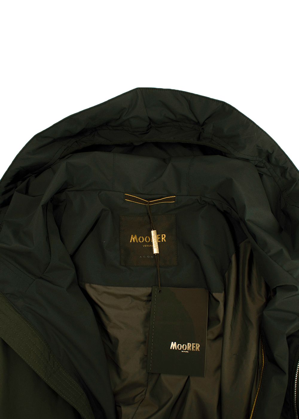 MooRER Dark Green Water-Resistant Alvin Parka Size L