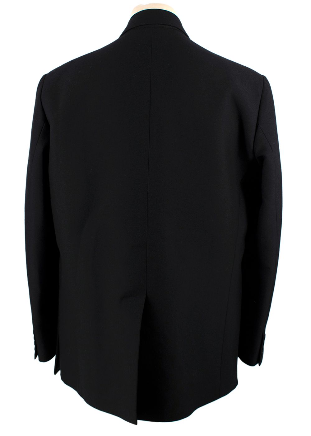 Men's Valentino Black Structured Coat Size S wool/silk