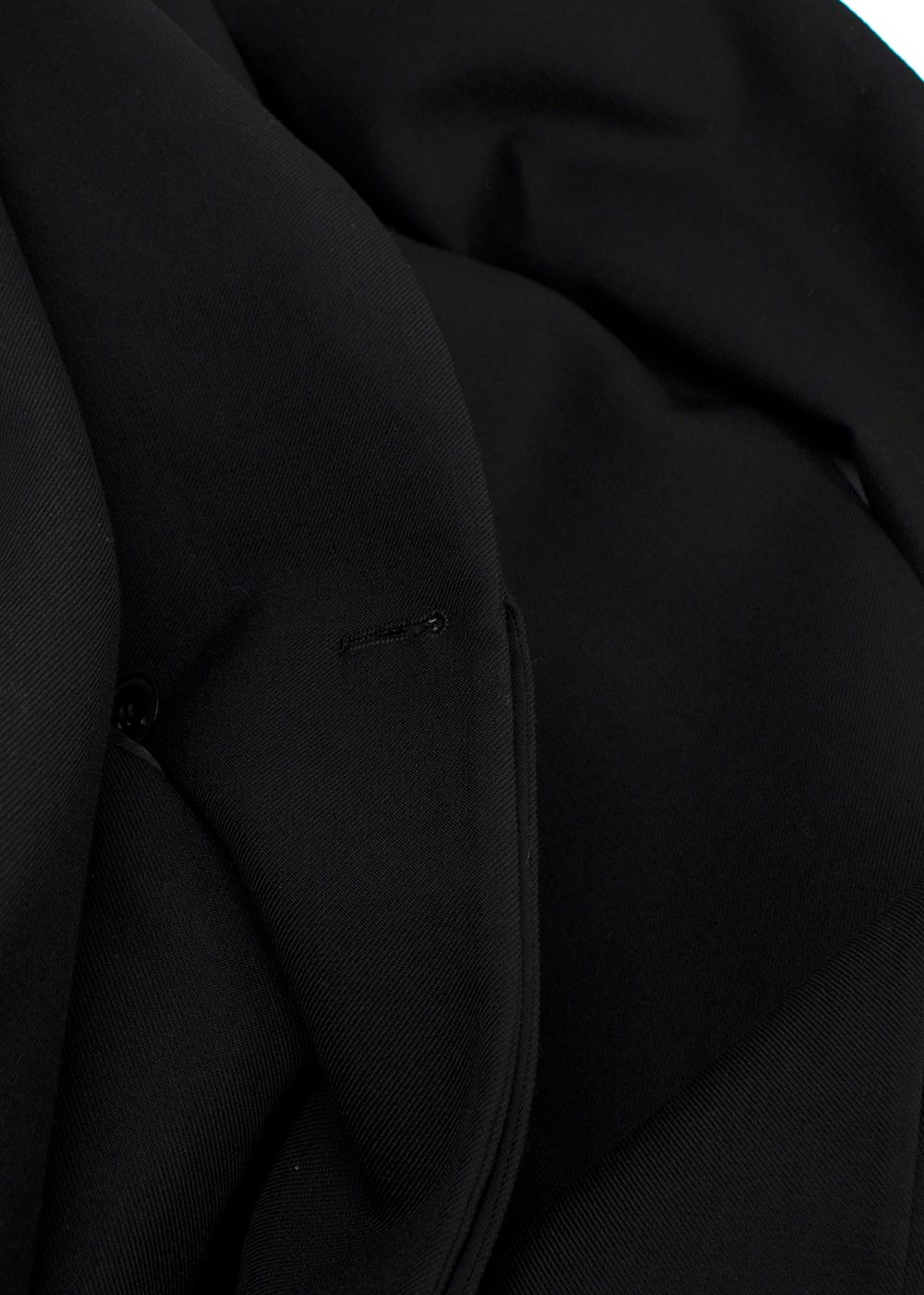 Men's Valentino Black Structured Coat Size S wool/silk