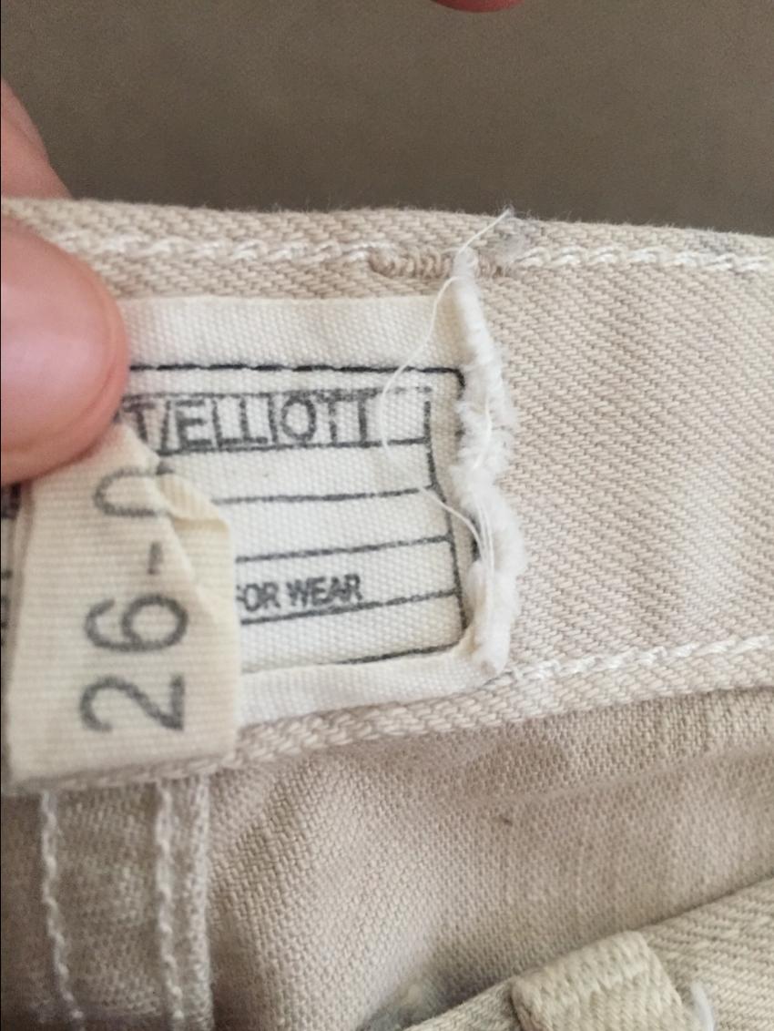 Preowned Current/Elliott The Stiletto Vanilla Star Jeans Size 26/66 Beige/Nude cotton