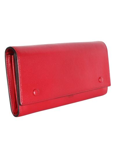 Celine red calfskin Large Flap Multifunction Wallet