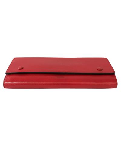 Celine red calfskin Large Flap Multifunction Wallet