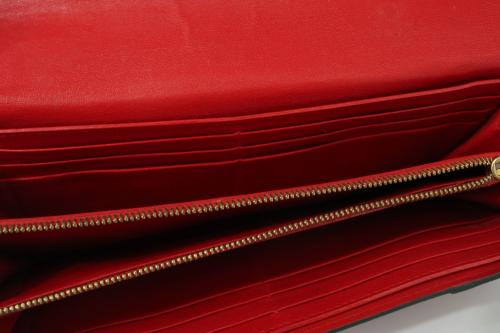 Celine red calfskin Large Flap Multifunction Wallet