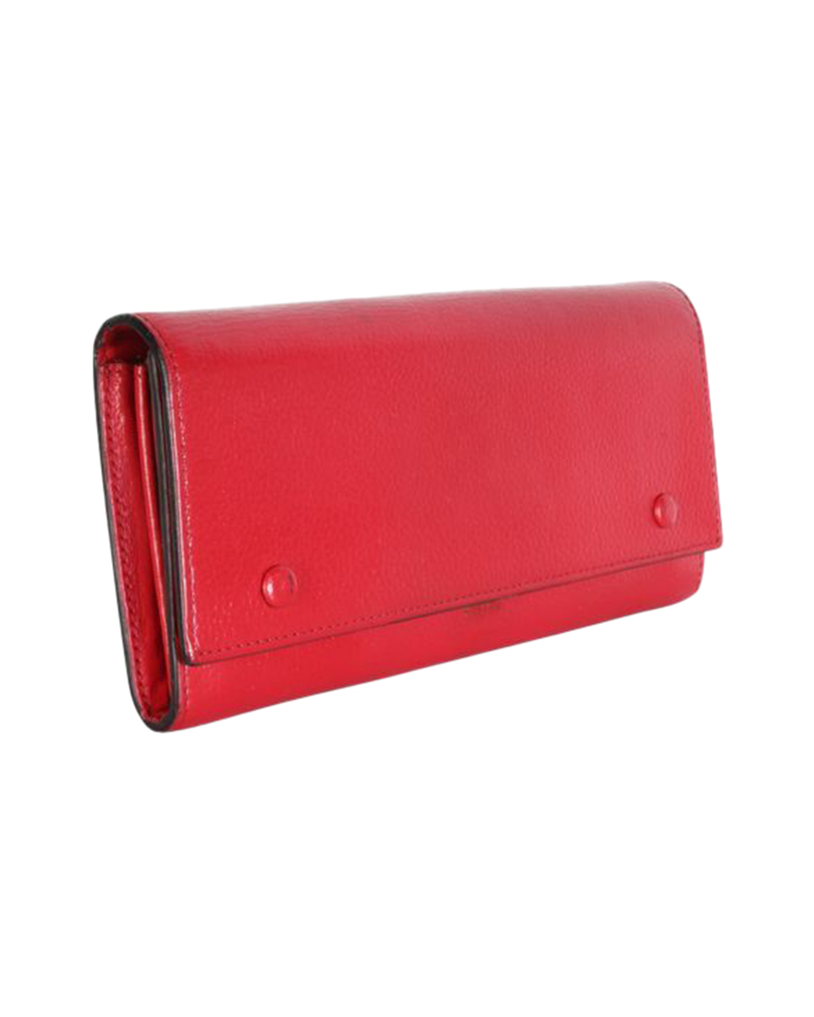 Celine red calfskin Large Flap Multifunction Wallet