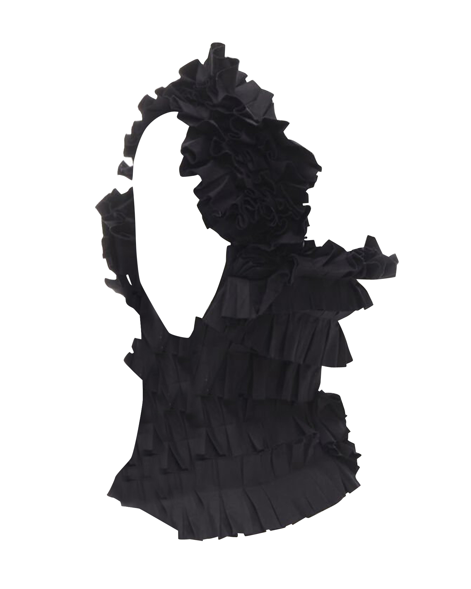 Bottega Veneta Black Ruffled One Shoulder Blouse Size XXS cotton