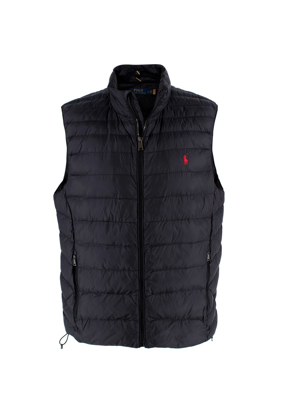 Ralph Lauren Black The Colden Water-Repellent Gilet Size L