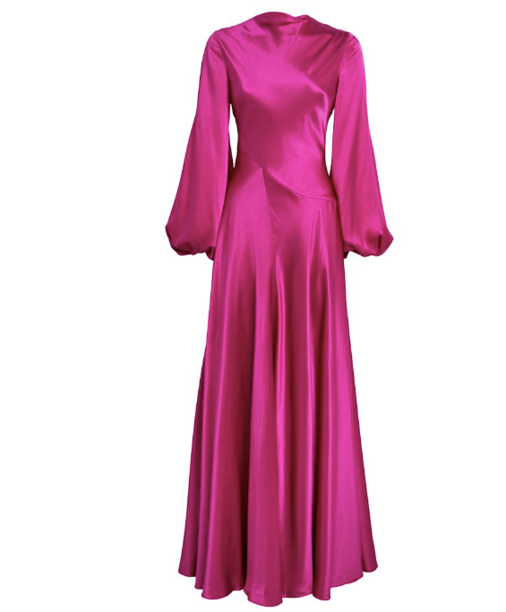 Roksanda Fuchsia Amaranthia Silk Gown Size S Fuchisia