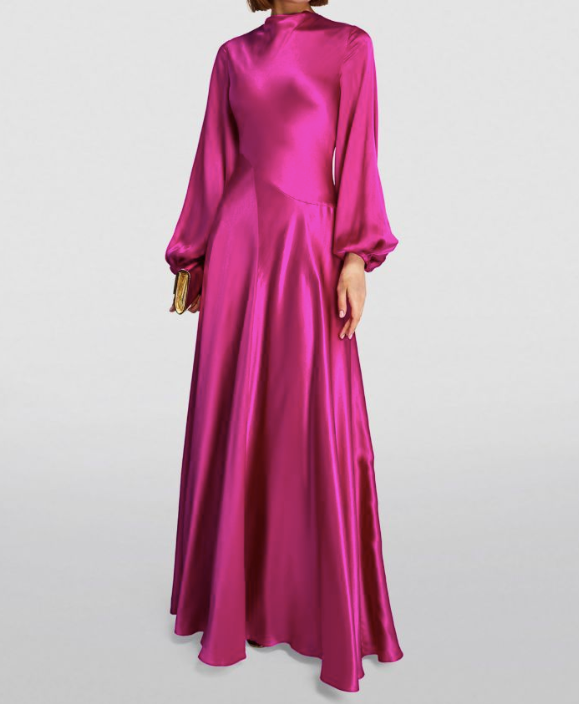 Roksanda Fuchsia Amaranthia Silk Gown Size S Fuchisia