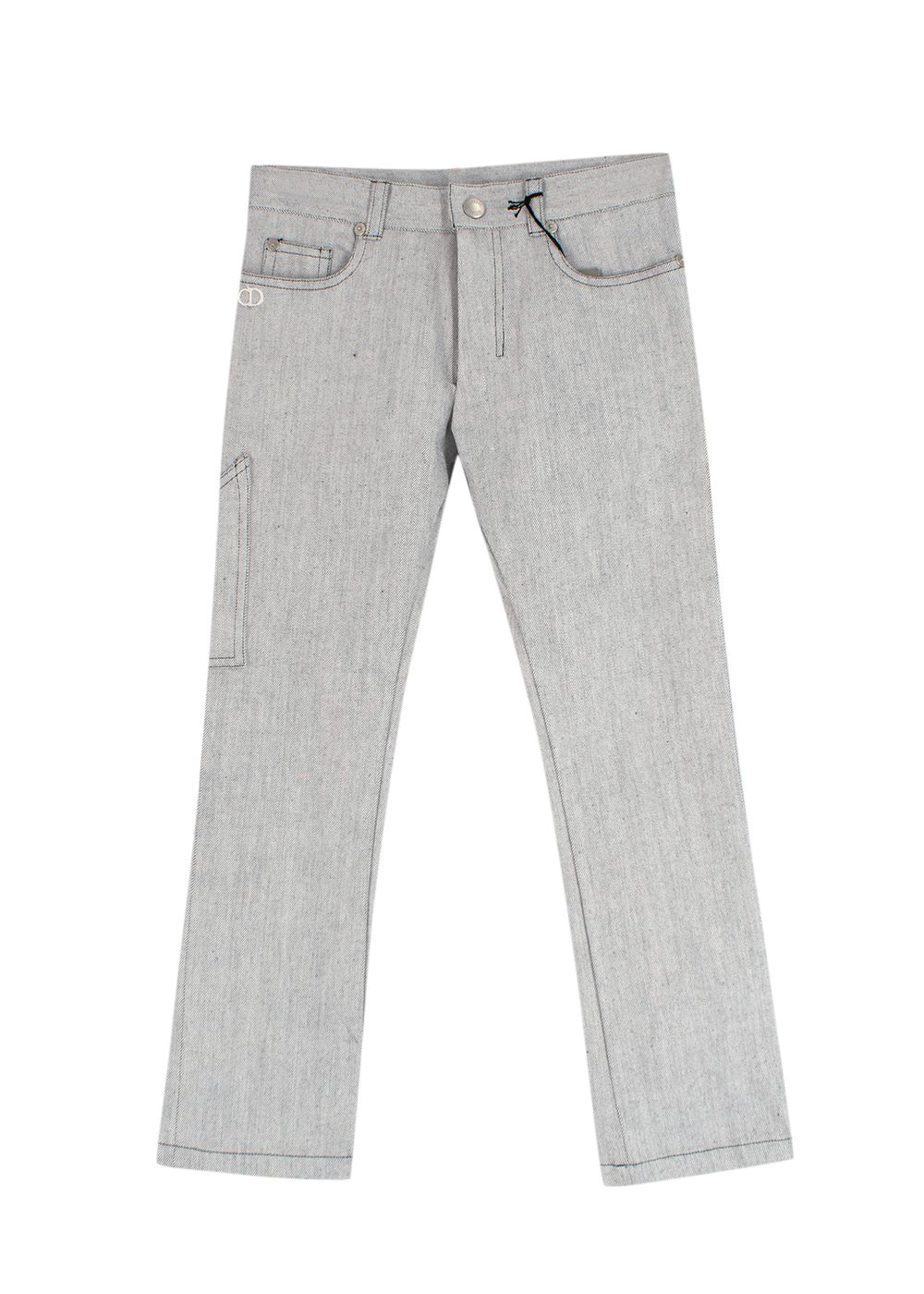 Boys Dior 6 Years Grey Cotton Trousers Size 6 Years