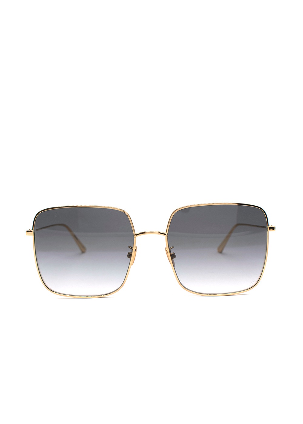 Dior Oversized Square Gold Frame Sunglasses gold toned metal