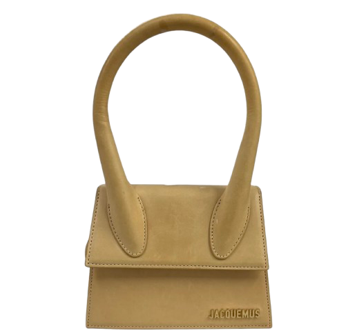 Jacquemus Brown Le Chiquito Top Handle Bag Size M Tapenade/khaki suede/leather