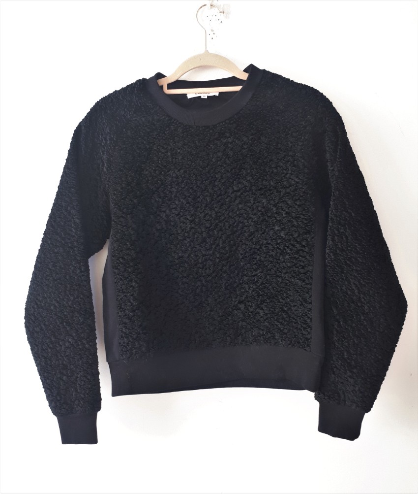 Preowned Carven Black Loop knit sweater Size S