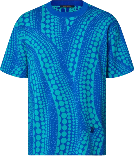 Men's Louis Vuitton x Yayoi Kusama Blue Pumpkin T-shirt Size L 100% cotton