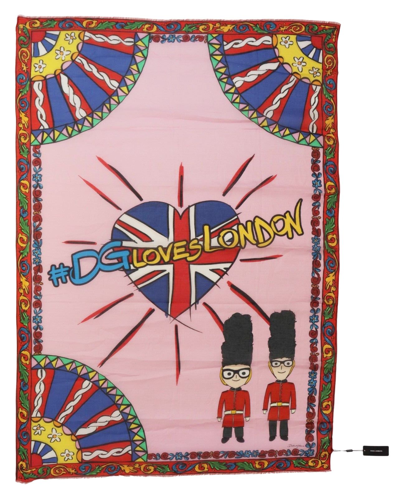 Dolce  Gabbana DG Loves London Printed Cashmere Blend Scarf Multicolour modal/cashmere