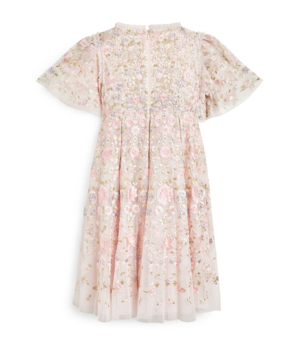 Boys Needle  Thread Light Pink Floral Embroidered Tulle Dress 8 years Size 8 Years polyester