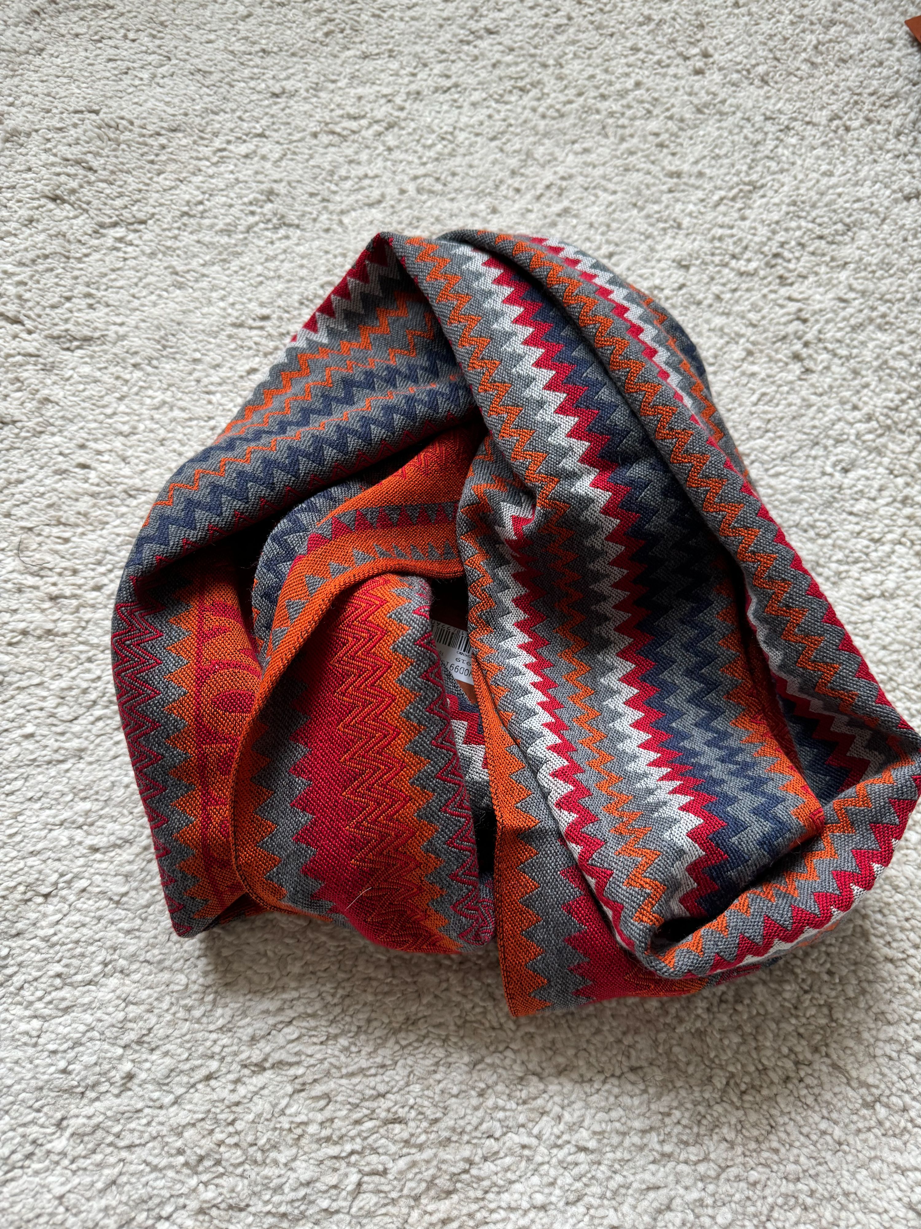 Missoni Multicoloured ZigZag Wool Scarf multi virgin wool