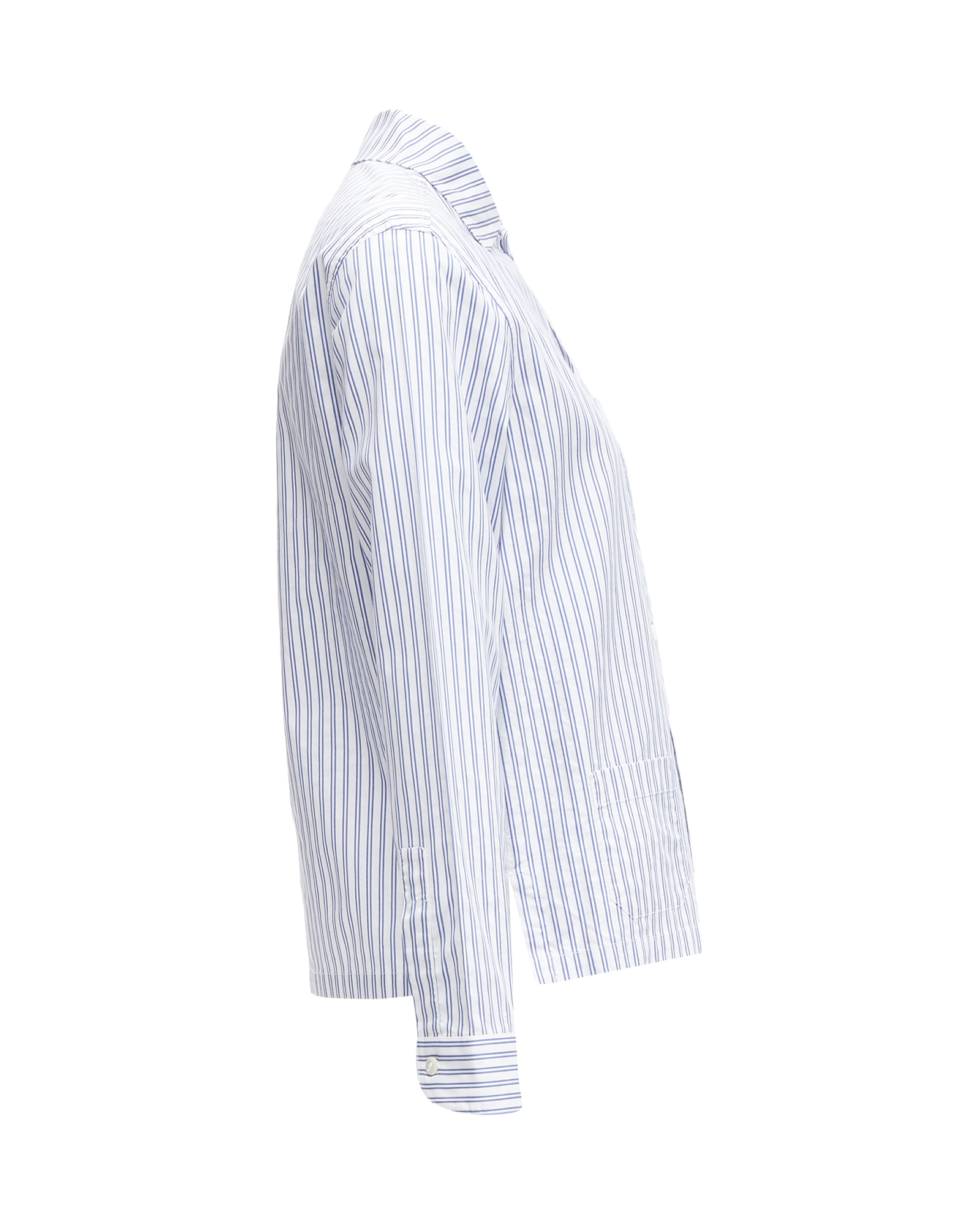 Men's Preowned Gucci Blue Striped Shirt with Rabbit Print Detail Size 42 white | white cotton