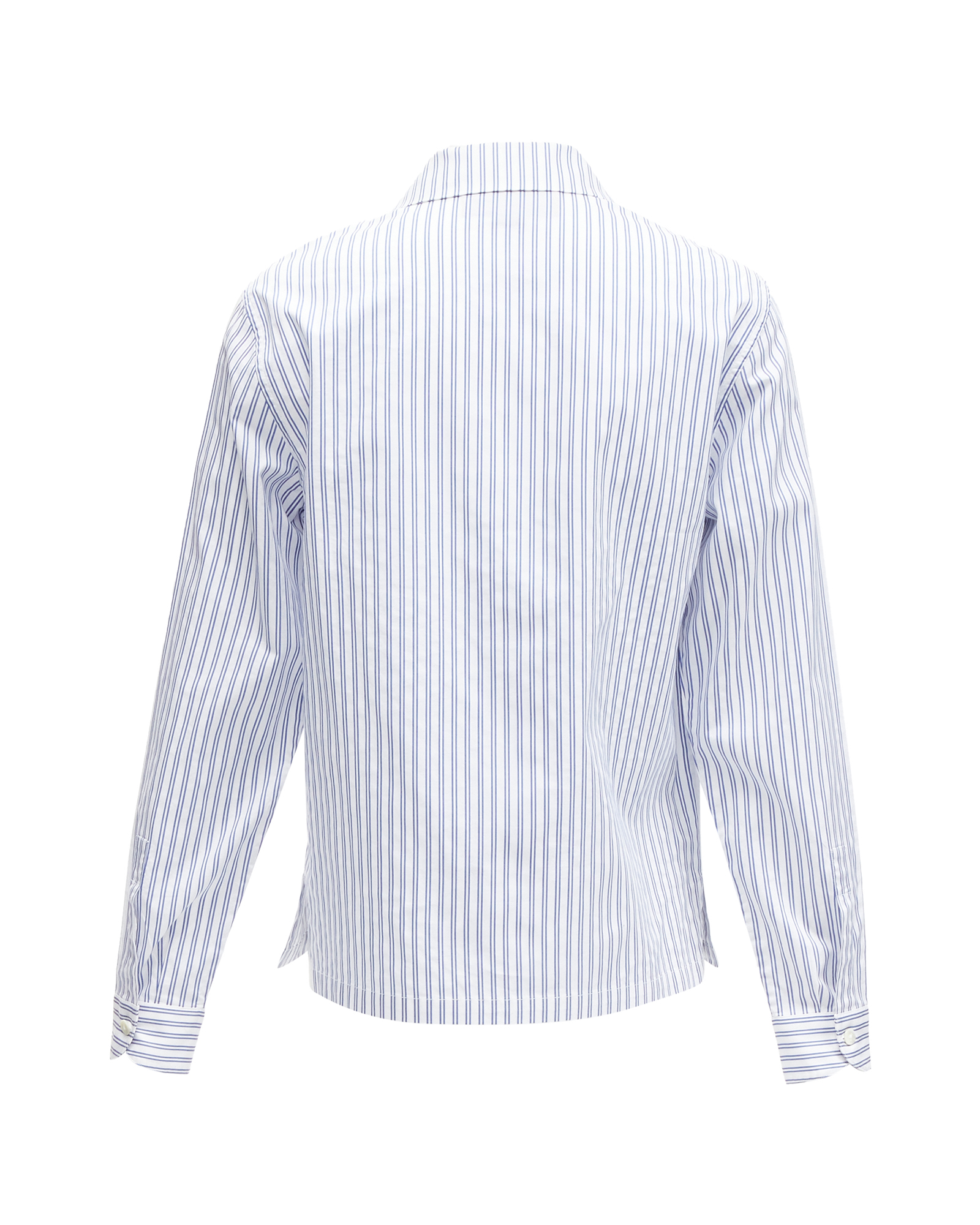 Men's Preowned Gucci Blue Striped Shirt with Rabbit Print Detail Size 42 white | white cotton