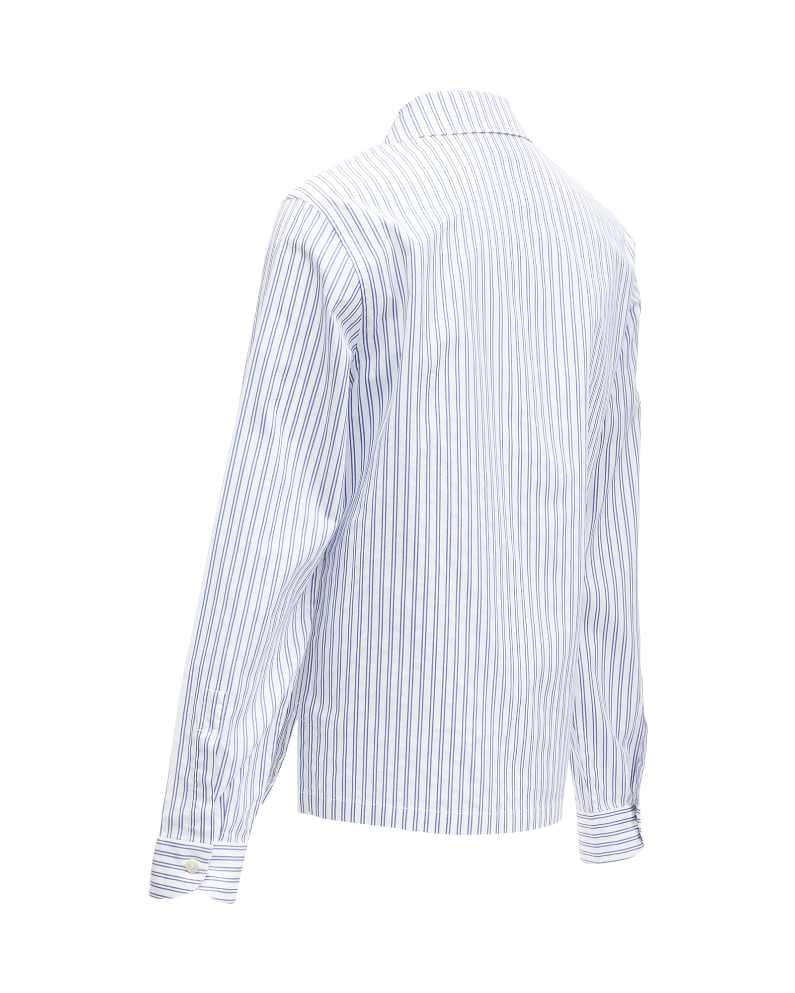 Men's Preowned Gucci Blue Striped Shirt with Rabbit Print Detail Size 42 white | white cotton