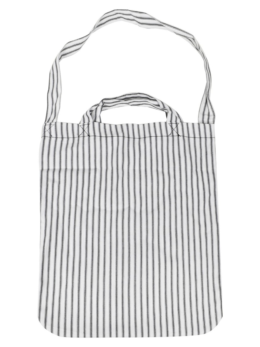 Anya Hindmarch Weave Project Embroidered Striped Tote Bag White cotton