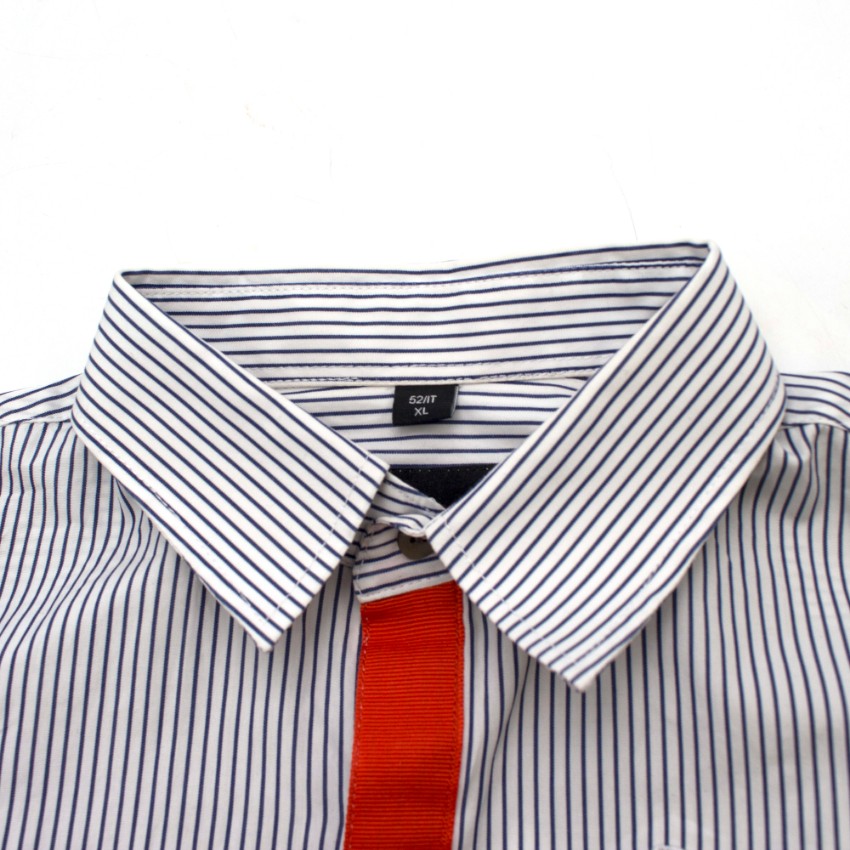 Preowned The Emperor Boys Striped Button Down Shirt Size 3 Years Multi-Coloured / Stripes unknown woven fabric