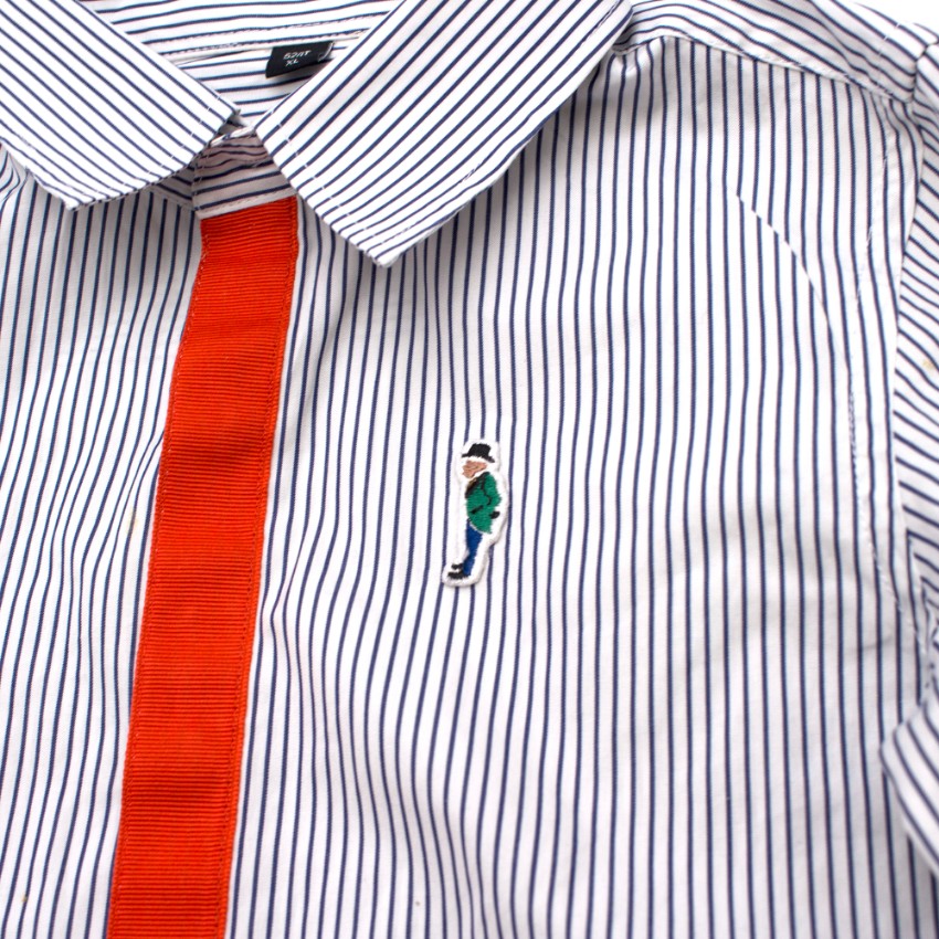 Preowned The Emperor Boys Striped Button Down Shirt Size 3 Years Multi-Coloured / Stripes unknown woven fabric