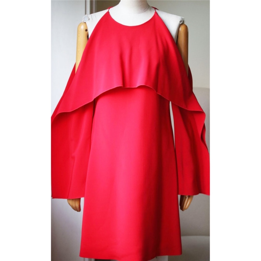 Rosetta Getta Red Stretch Cady Mini Dress Size S viscose