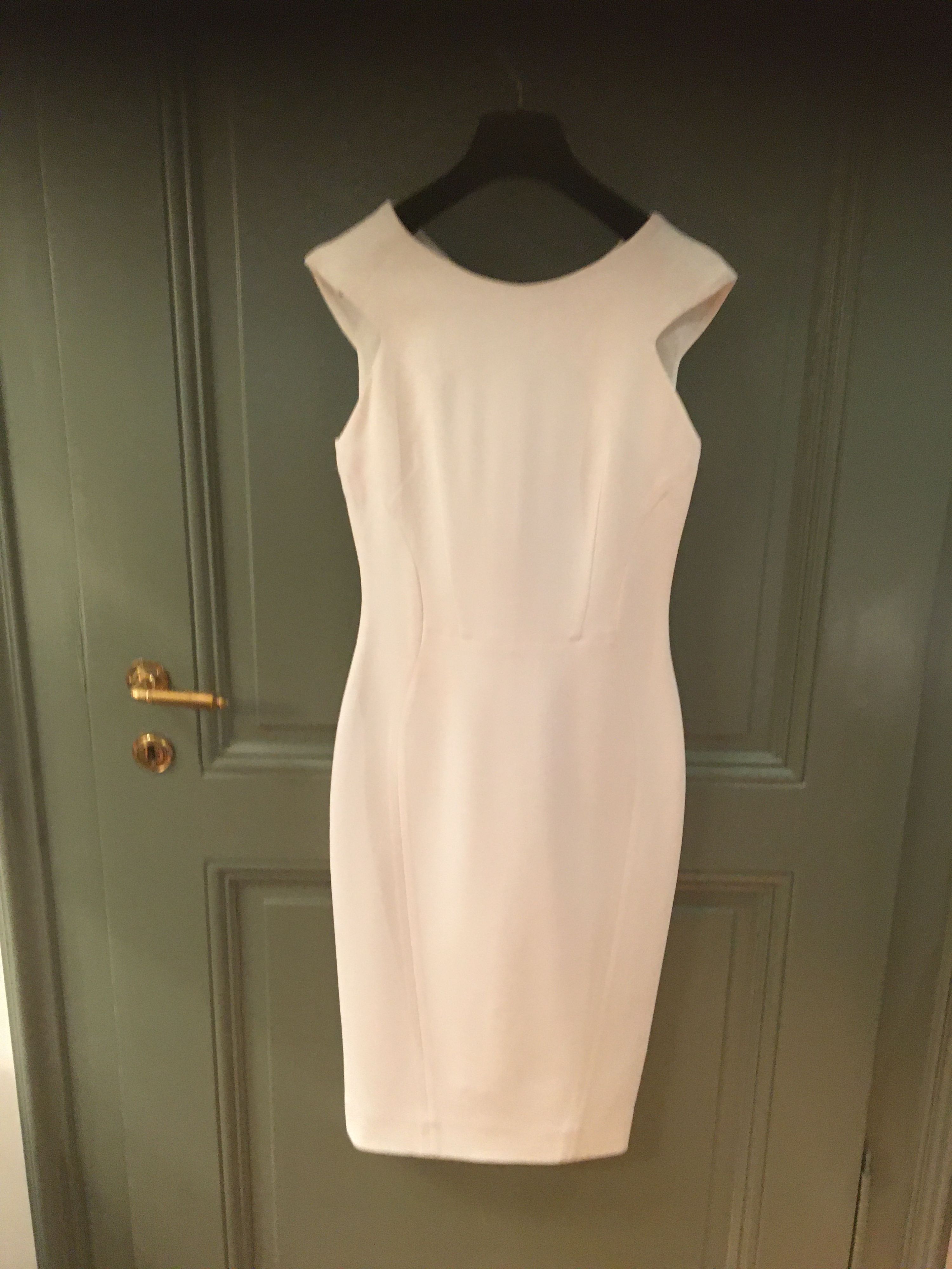 Antonio Berardi White Fitted Cap-Sleeve Dress Size S mixed