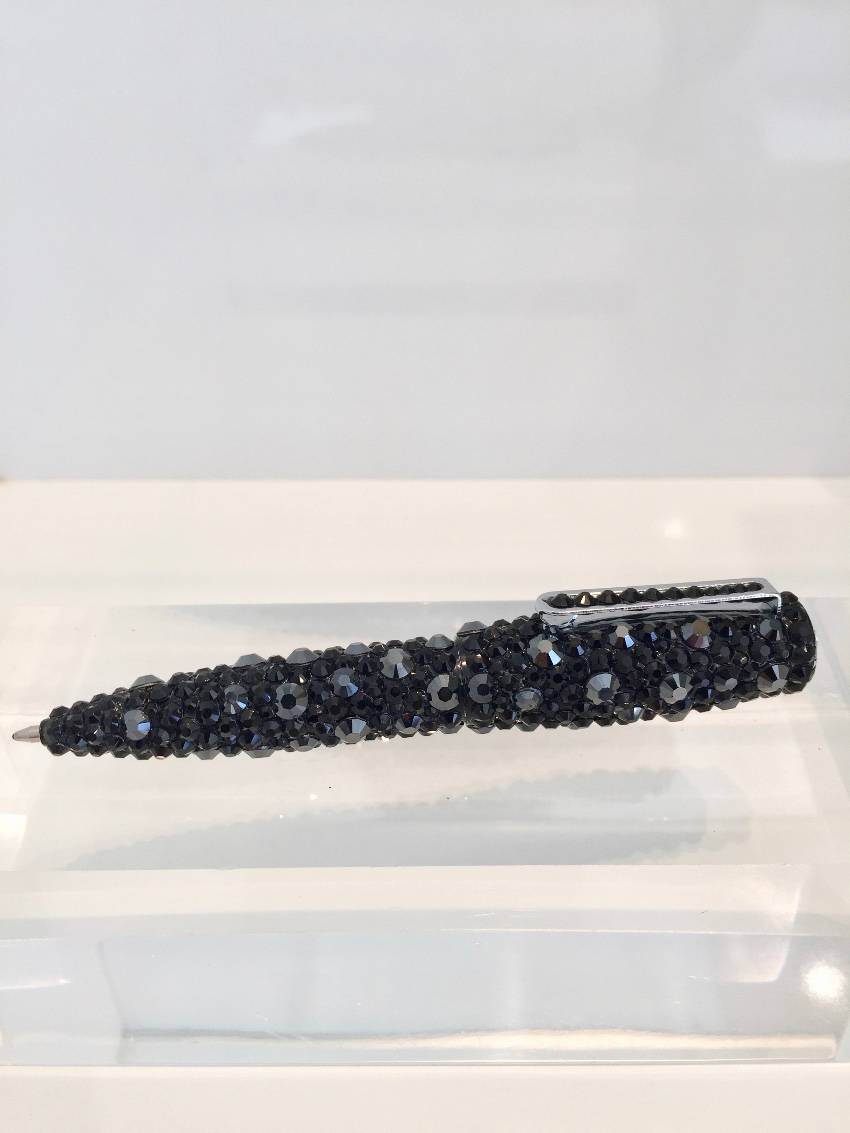 Ambrosia Paris Black Swarovski Crystal Ball Point Pen black swarovski crystal pen