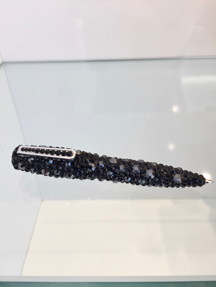 Ambrosia Paris Black Swarovski Crystal Ball Point Pen black swarovski crystal pen