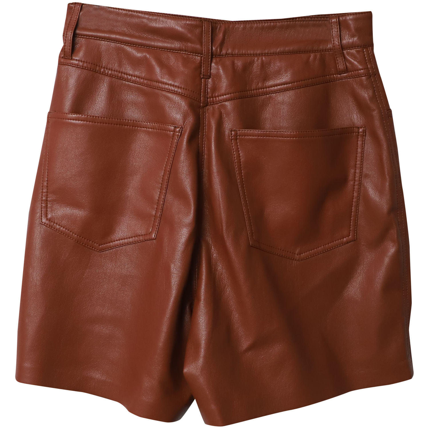 Preowned Nanushka Brown vegan leather shorts Size S