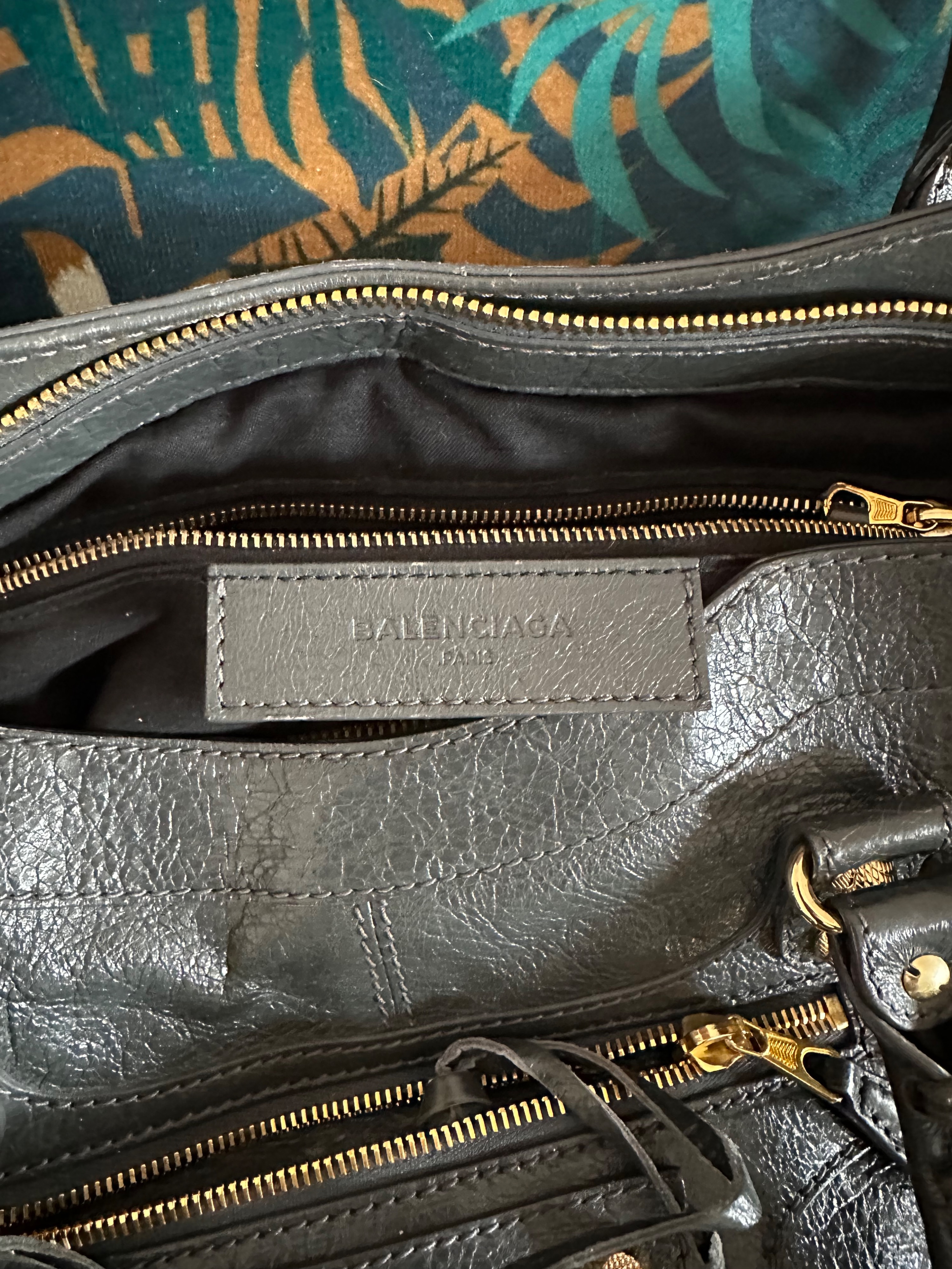 Preowned Balenciaga Gris Pyrite Giant 12 Monday Bag Grey leather