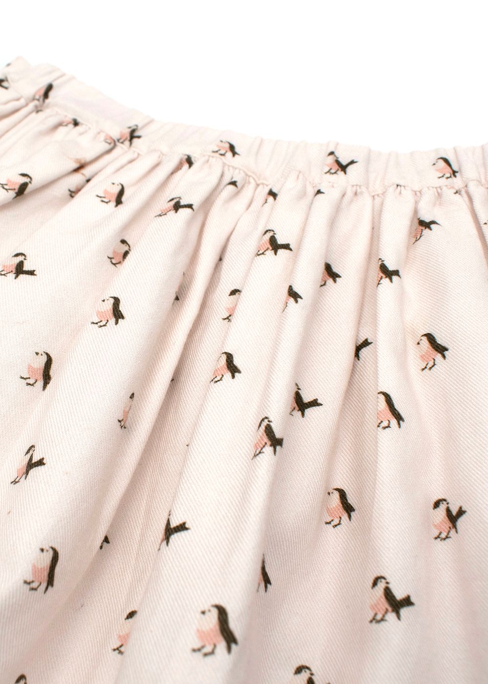 Boys Preowned Marie Chantal Kids 8Y Bird Print Cotton Blend Skirt Size 8 Years White