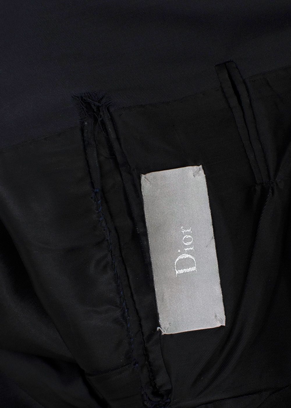 Men's Preowned Dior Homme Black Single Breasted Wool Suit Size M