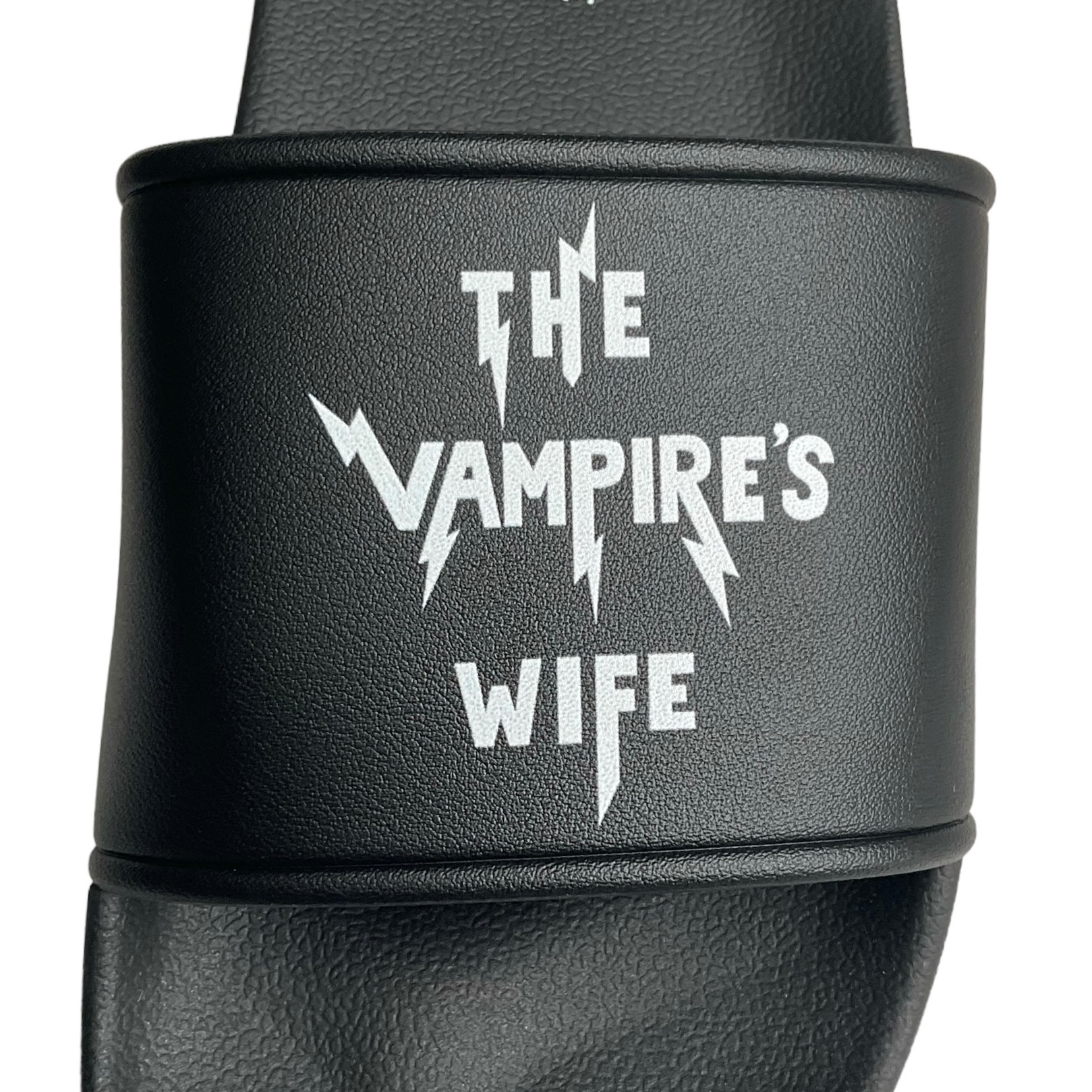 The Vampires Wife Black Rubber Slides Size 41