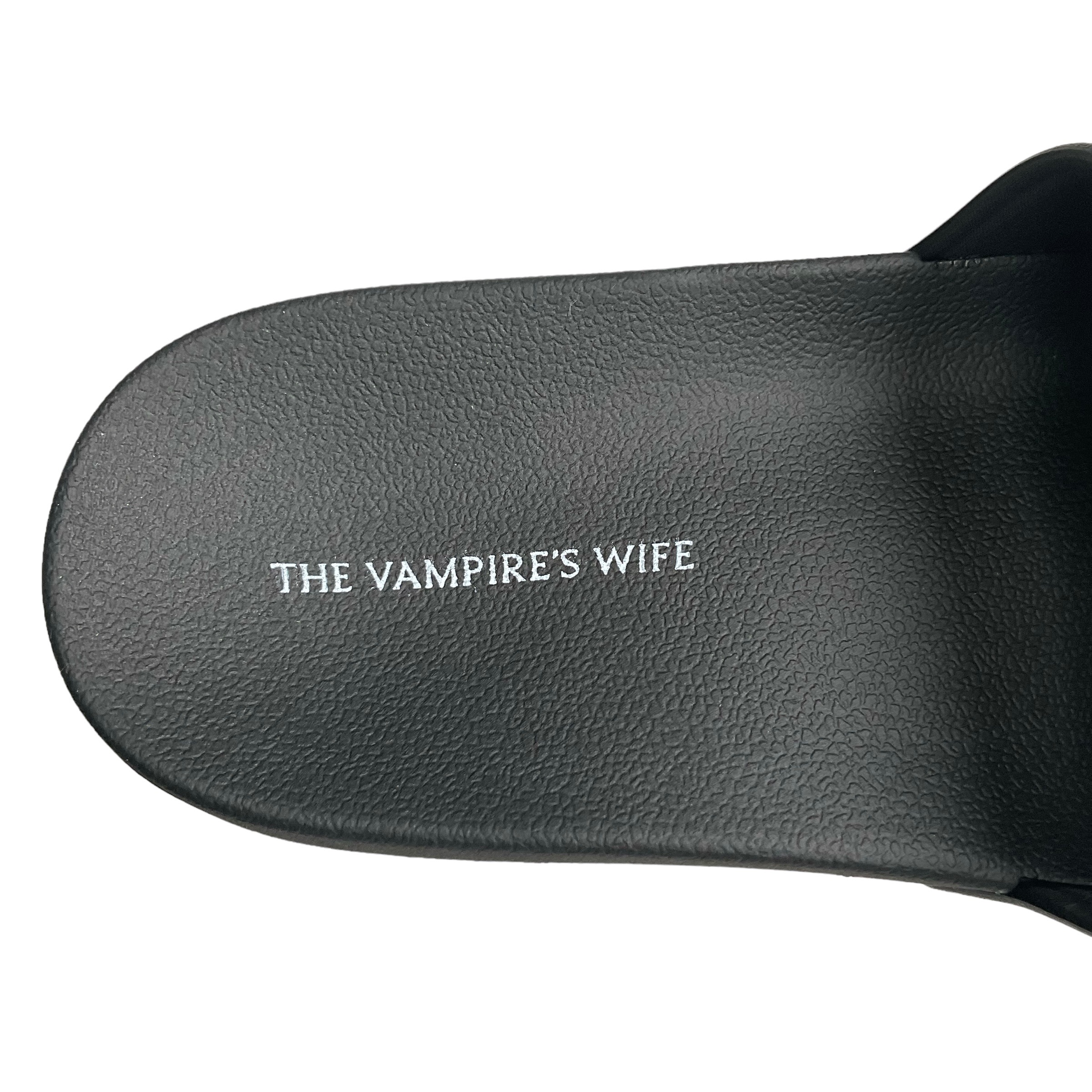 The Vampires Wife Black Rubber Slides Size 41