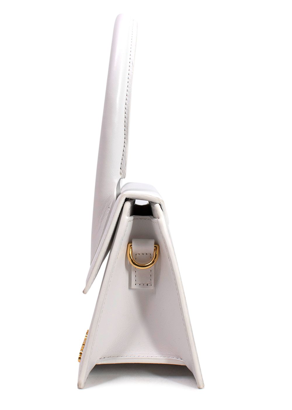 Jacquemus White Le Chiquito Moyen Top Handle Bag leather