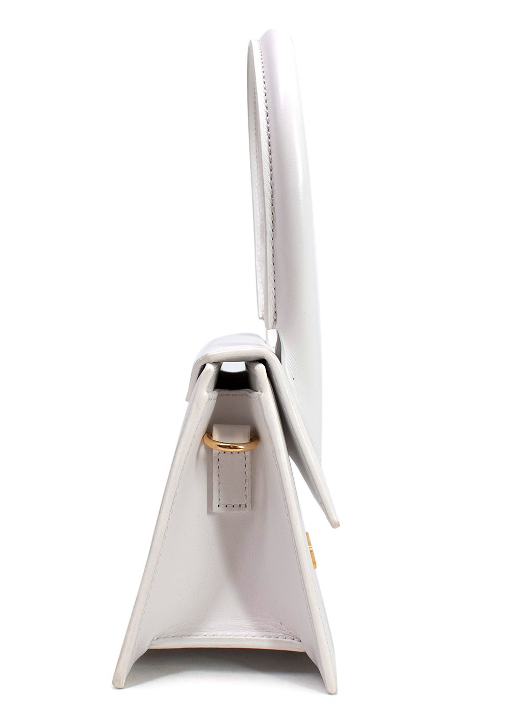 Jacquemus White Le Chiquito Moyen Top Handle Bag leather