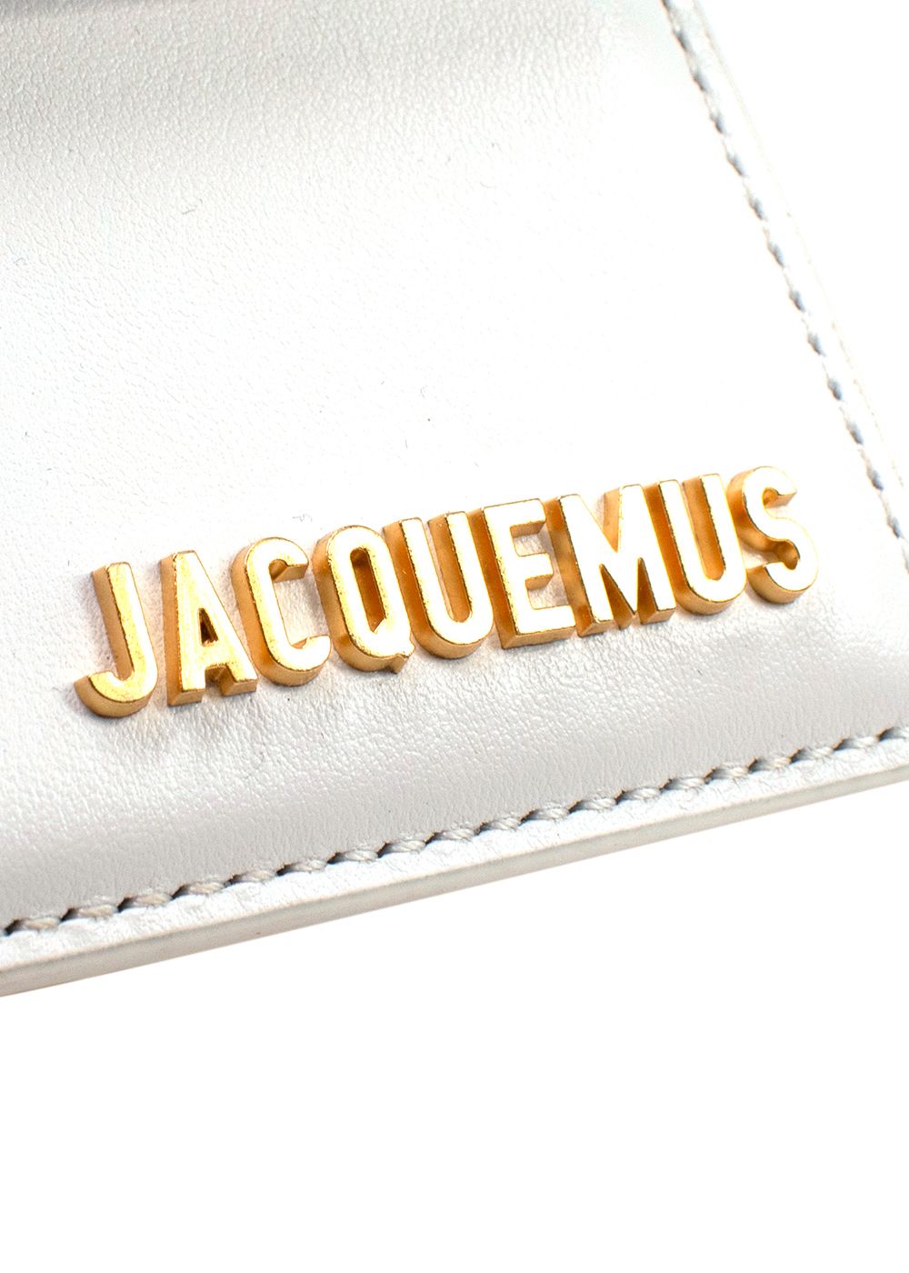 Jacquemus White Le Chiquito Moyen Top Handle Bag leather