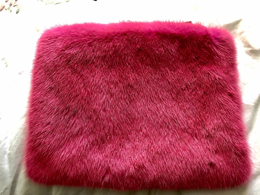 Bespoke Pink Mink Clutch Bag Size M